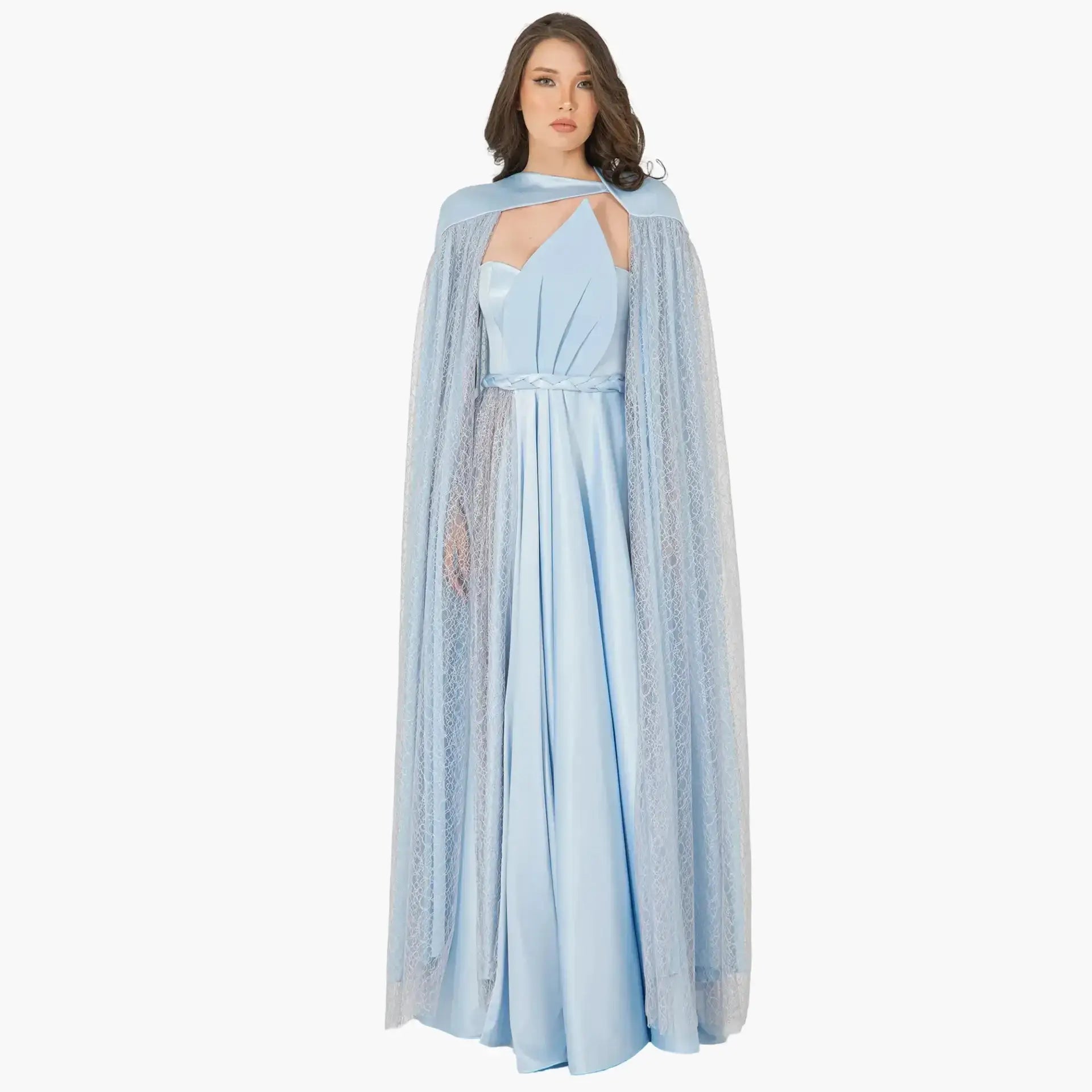 Diamond Dress: Elegant Baby Blue Fashion for Women