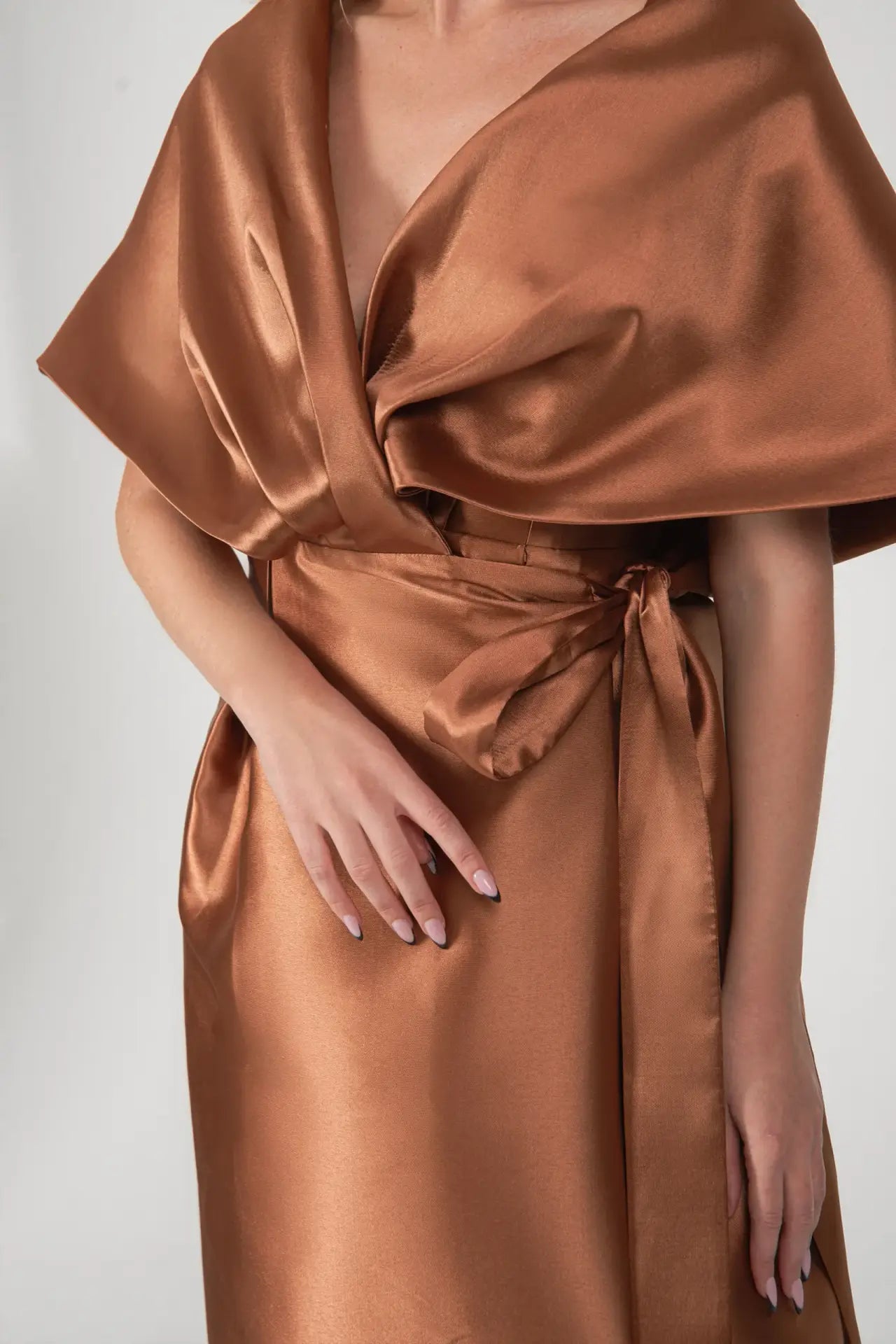 Barbara Dress - Elegant Copper Taffeta Evening Wear | MOOEi Barbara Dress - Elegant Copper Taffeta Evening Wear | MOOEi
