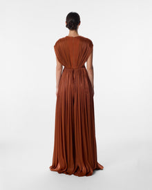 Petra Terracotta Maxi Dress in Crepe