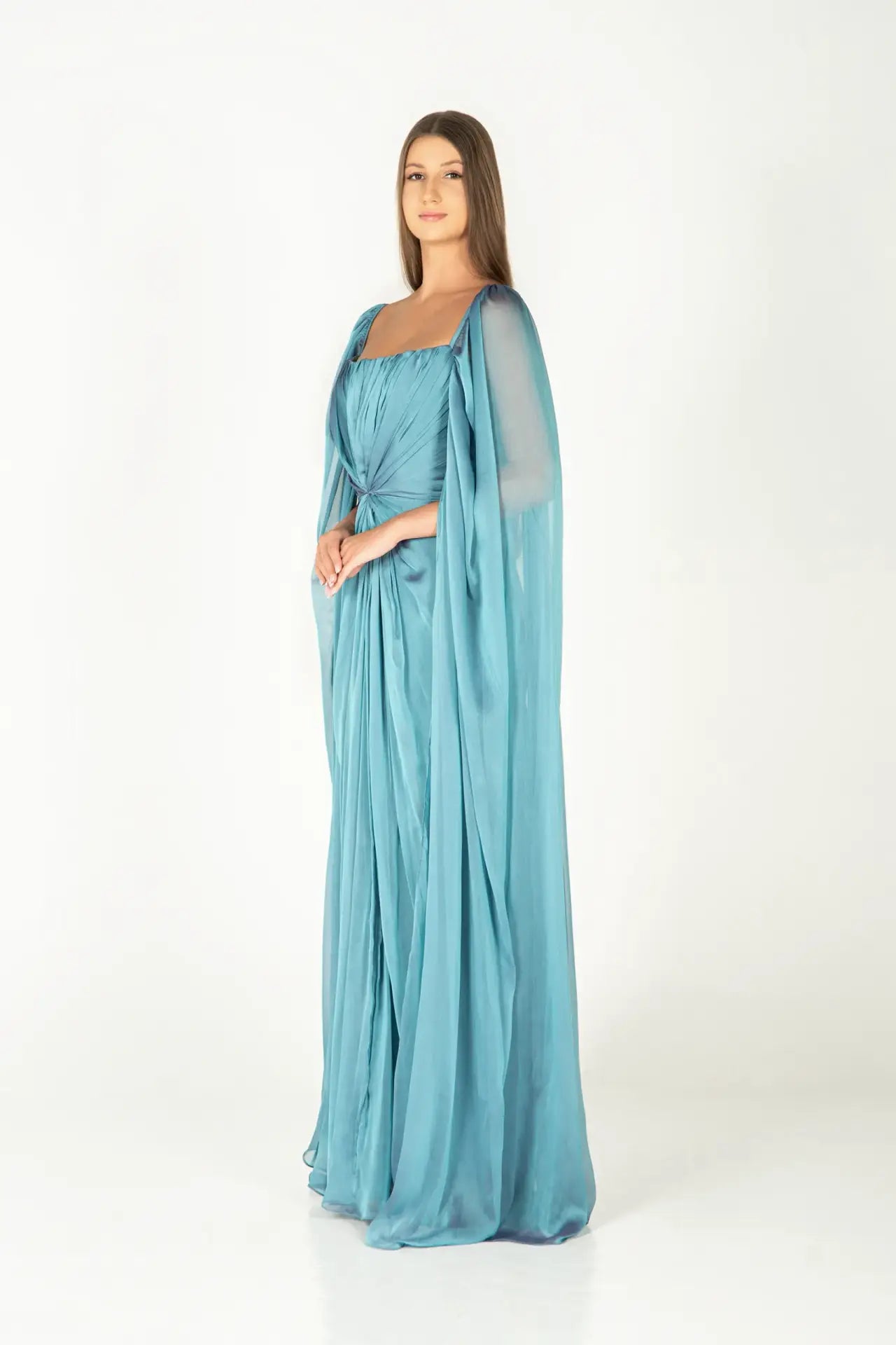 Ocean dress: Elegant Baby Blue Chiffon Design | MOOEi Ocean dress: Elegant Baby Blue Chiffon Design | MOOEi