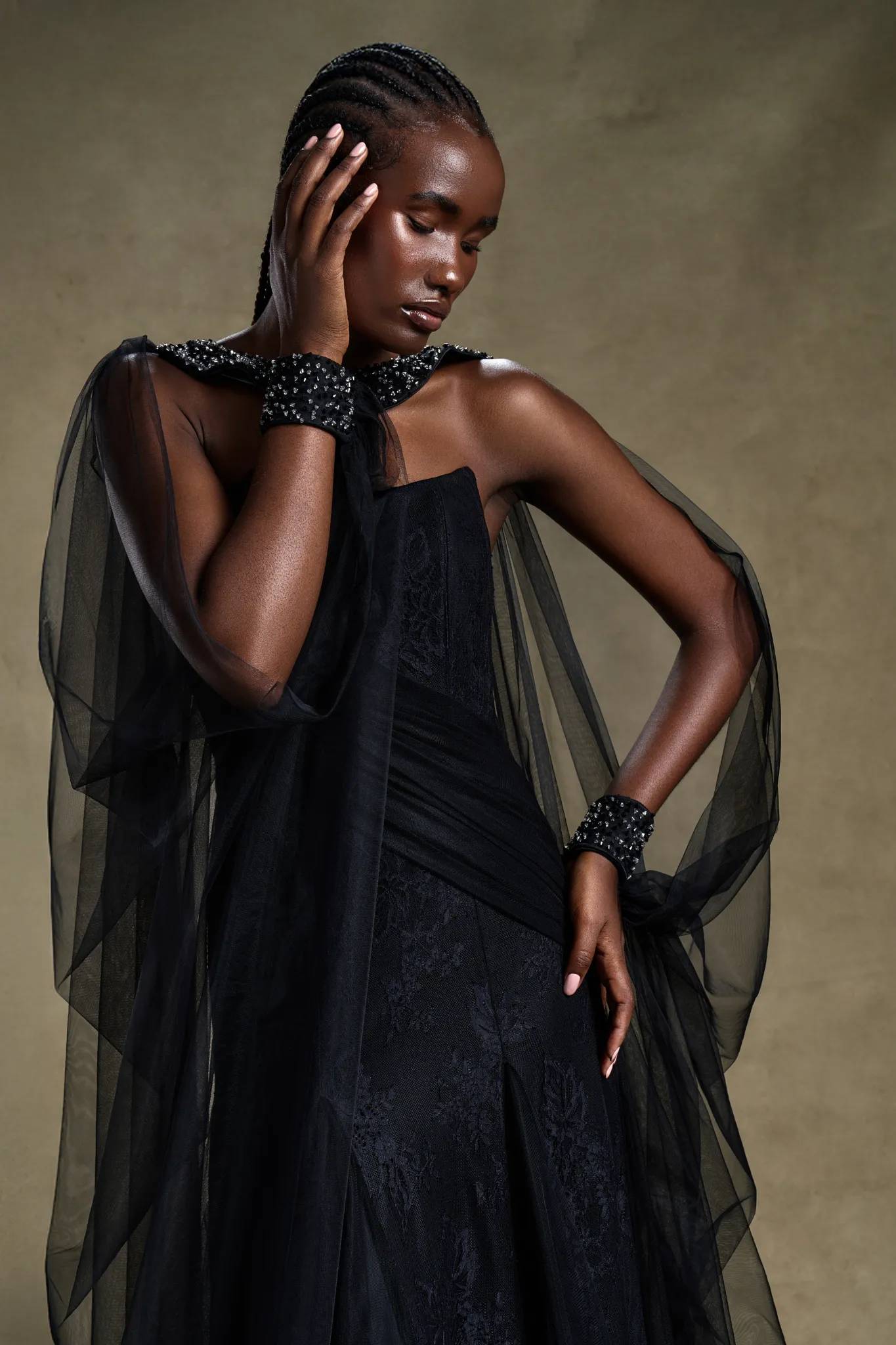 dress for women luxury Obsidian Elegance - Luxury Evening Wear Dress