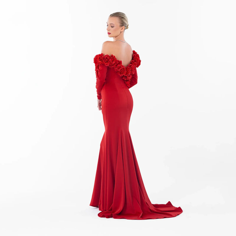 Fiery red dress