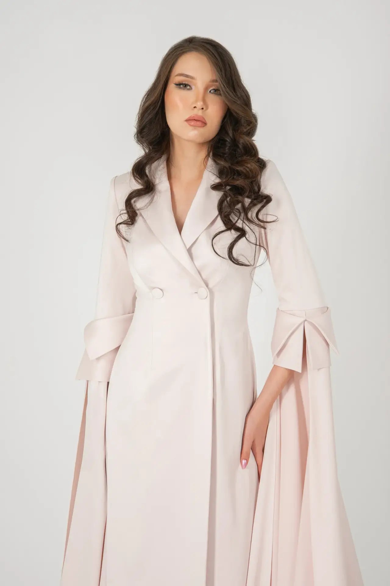 pink silk wrap dress Hot Pink Satin V-Neck Tie Wrap Dress
