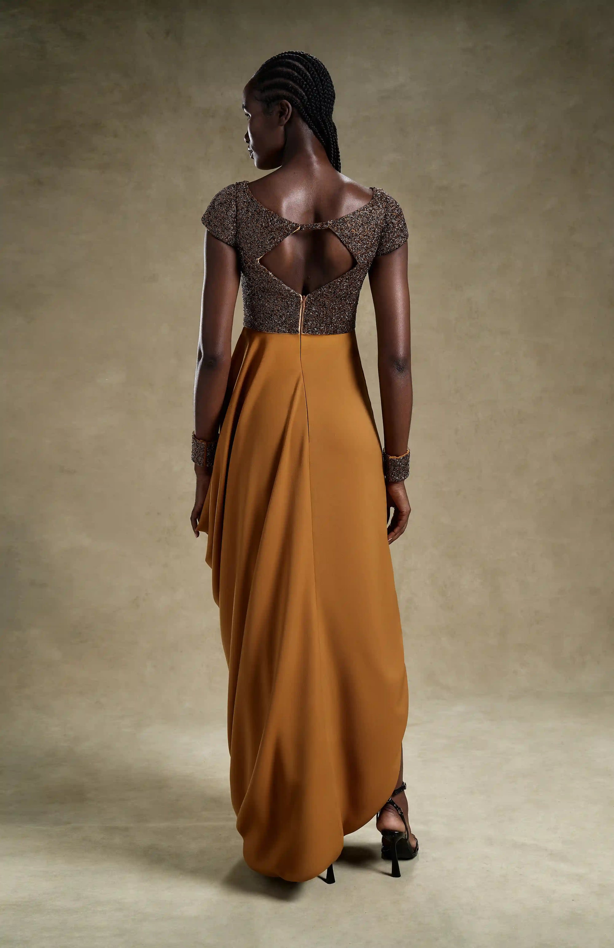 Golden Dominion - Opulent Evening Wear Dress | MOOEi Golden Dominion - Opulent Evening Wear Dress | MOOEi