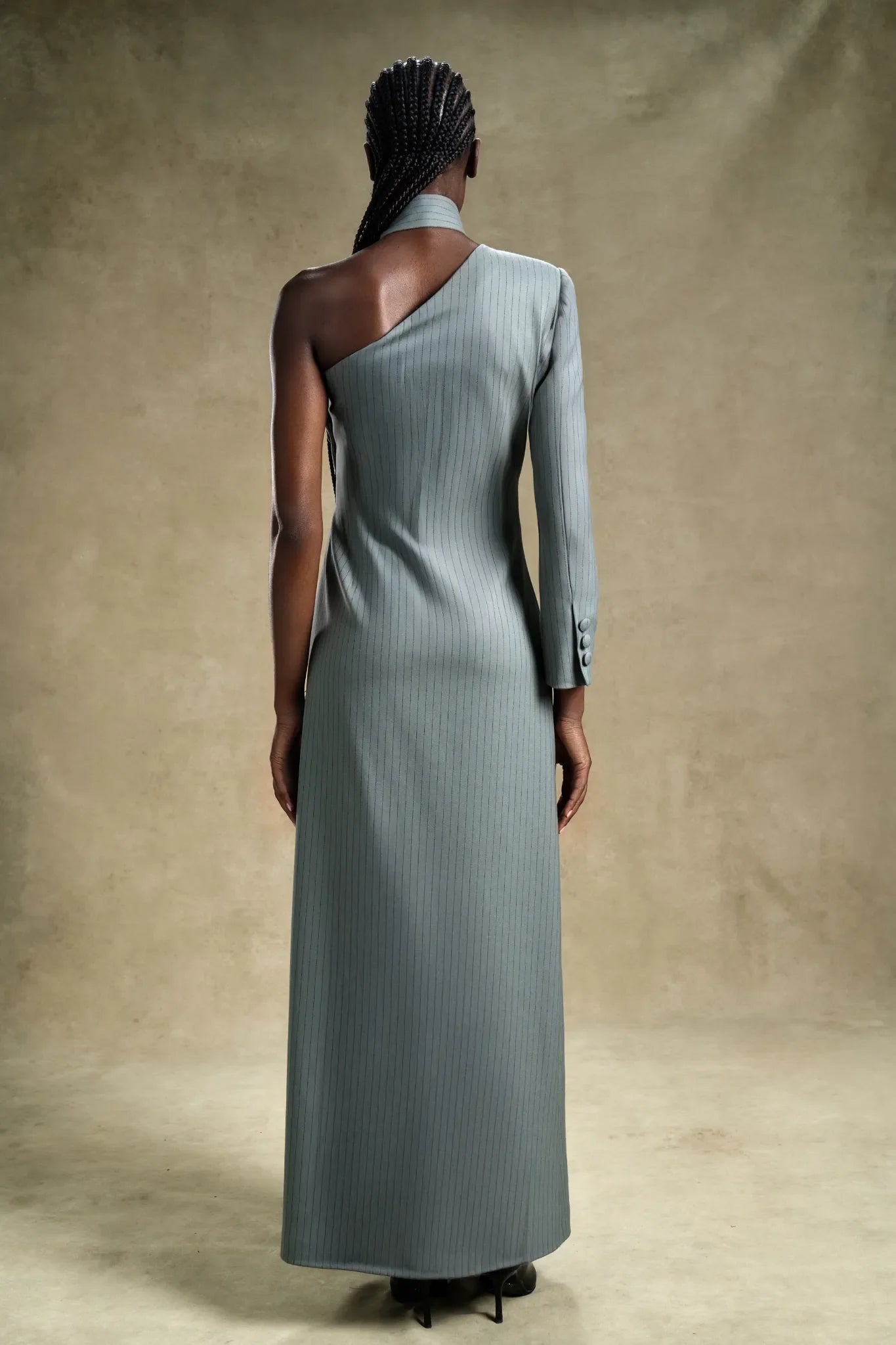 Slate Precision: Asymmetrical Luxury Dress for Women | MOOEi Slate Precision: Asymmetrical Luxury Dress for Women | MOOEi