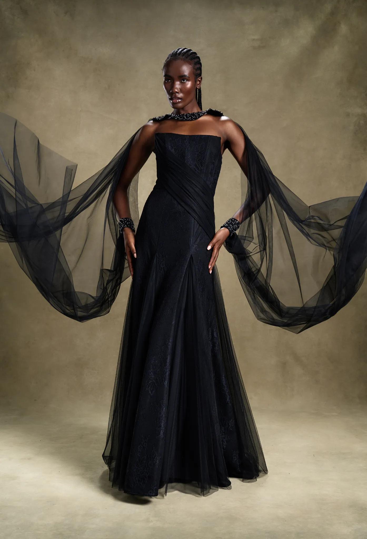 Obsidian Elegance - Luxury Evening Wear Dress Obsidian Elegance - Luxury Evening Wear Dress