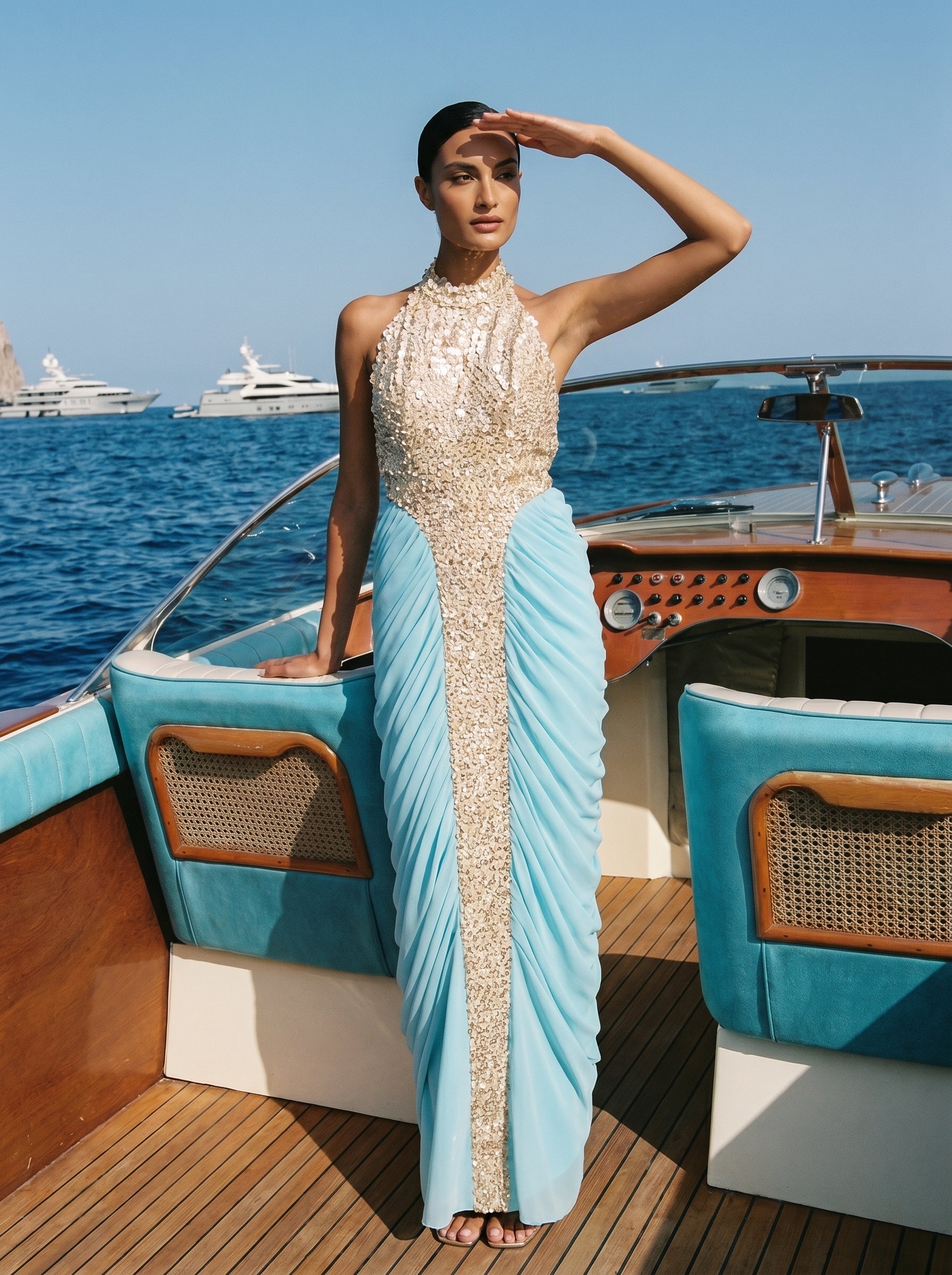 Fashion model wearing luxury design