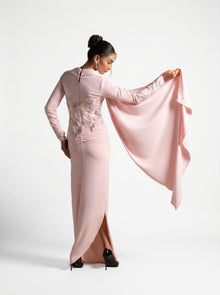 Lady Mooei Pink Sweetheart Embroidered Couture Ball Gown
