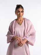 Isis Pink Quartz Embellished Fluid Gown Set