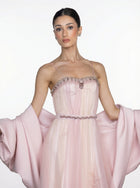 Miss Waad Tulle Gown fabric detail by MOOEi — Luxury Evening Wear Dubai
