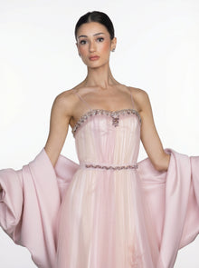 Miss Waad Tulle Gown fabric detail by MOOEi — Luxury Evening Wear Dubai