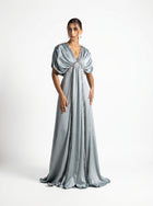 Cyra Sage Green Soft Drape Gown