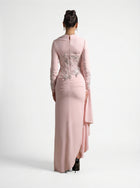 Lady Mooei Pink Sweetheart Embroidered Couture Ball Gown