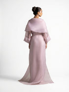 Isis Pink Quartz Embellished Fluid Gown Set