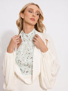 Celestine Ivory Embellished Couture Jumpsuit in Chiffon