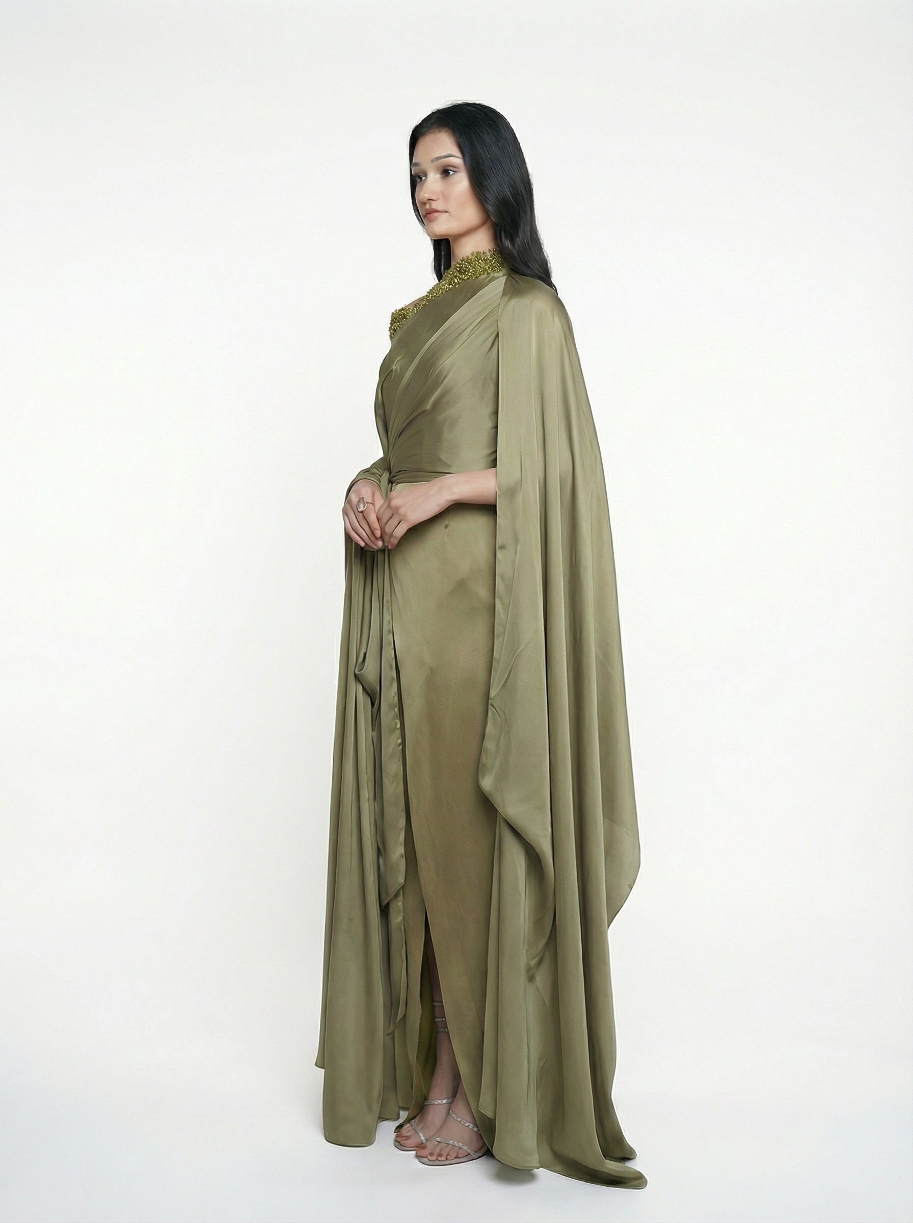 Baroque Dress - XS / Soft Sage Green Baroque Dress - XS / Soft Sage Green