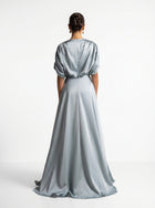 Cyra Sage Green Soft Drape Gown