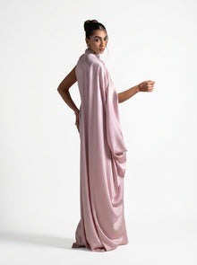 Aaliyah Pink Quartz Crystal Gown detail by MOOEi — Luxury Evening Wear Dubai