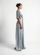 Cyra Sage Green Soft Drape Gown