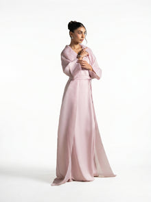 Isis Pink Quartz Embellished Fluid Gown Set