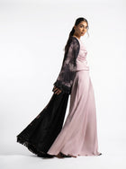 Layana Pink Quartz Cowl Neck Wide Leg Pantsuit