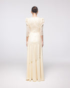 Heiress Champagne Scalloped Lace Gown, front view | Helen of Troy SS27 | Maison MOOEi