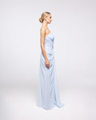 Thalassa Powder Blue Strapless Corset Gown, side view | Helen of Troy SS27 | Maison MOOEi