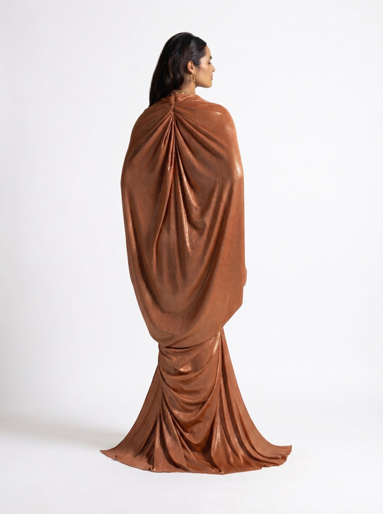 Moon Tangerine Kaftan Wide Sleeve Gown Set