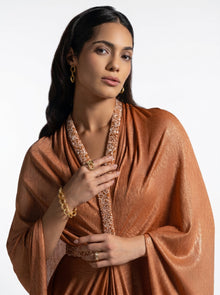Moon Tangerine Kaftan Wide Sleeve Gown Set