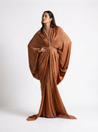 Moon Tangerine Kaftan Wide Sleeve Gown Set